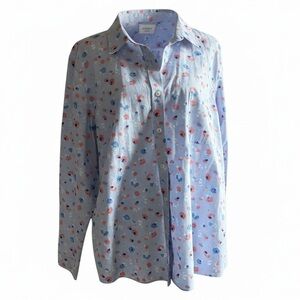 L.L. Bean Women’s Floral Button-Up Shirt - Multicolor, No-iron